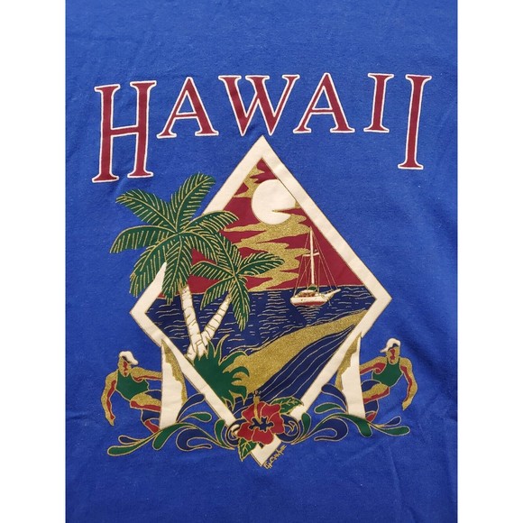 Vintage Hawaii Destination Single Stitch T-Shirt Men Sz XL Front Back Graphic US - Picture 6 of 9